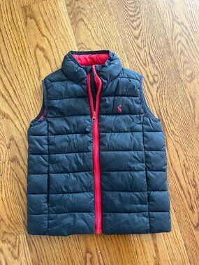 Joules Croft Quilted Puffer Vest – Grey – Boys Size 4Y (104 cm) – EUC